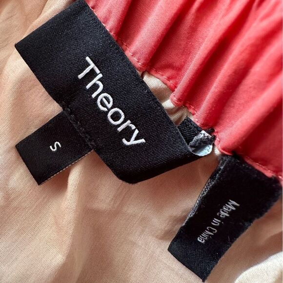 Theory size s Tiered Halter Mini Dress in Cotton Blend flowy a-line neck tied - Picture 5 of 7